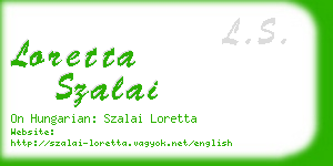 loretta szalai business card